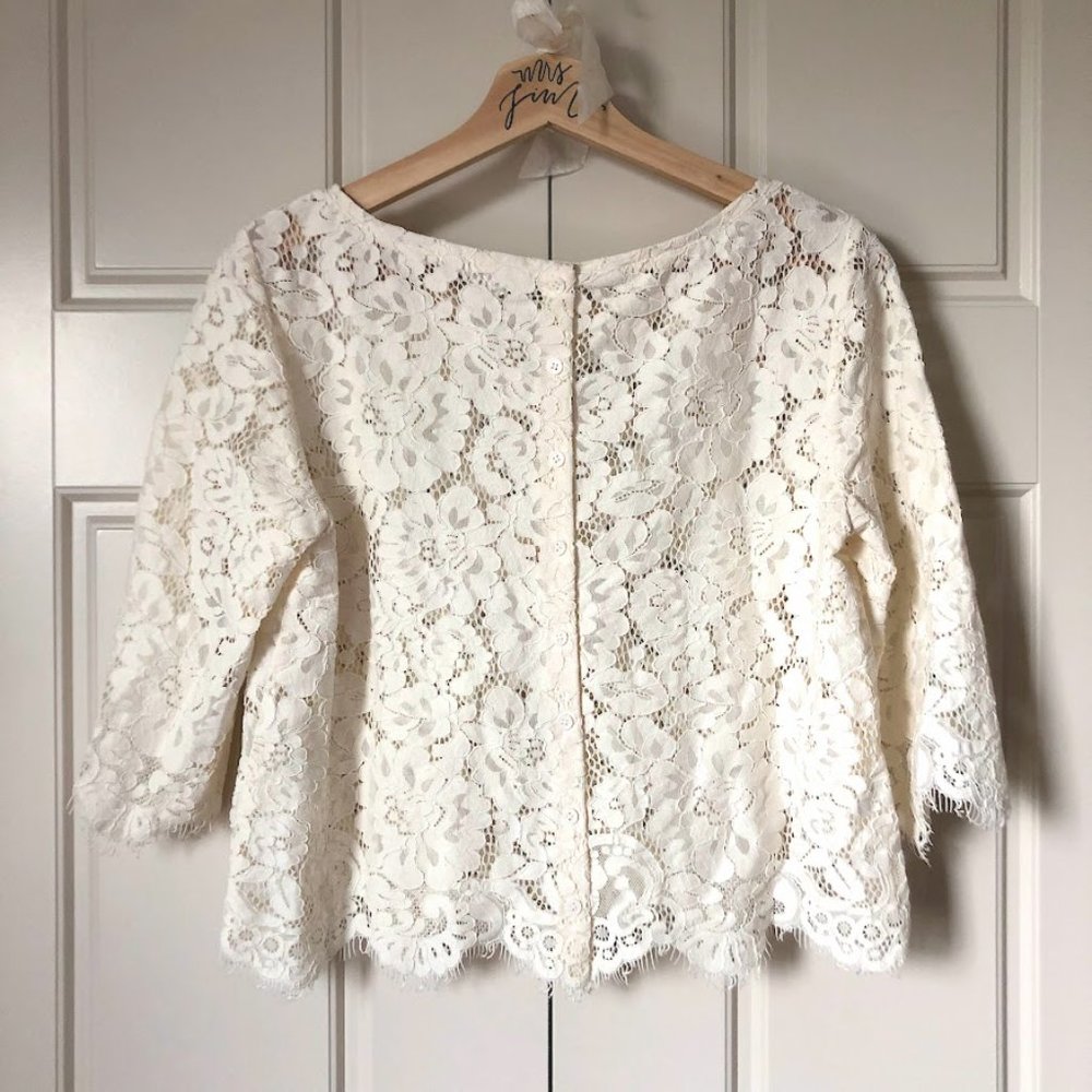 ✨ HP ✨Club Monaco Leatrice Lace Blouse - Picture 8 of 11